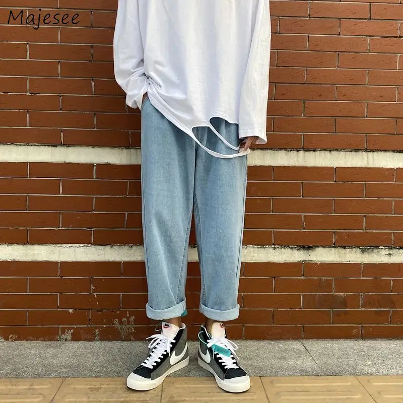 Men Jeans Ankle-length Elastic-waist Solid Simple Drawstring Oversize 3XL Denim Trousers Male Loose Leisure All-match Streetwear
Men Jeans Ankle-length Elastic-waist Solid Simple Drawstring Oversize 3XL Denim Trousers Male Loose Leisure All-match Streetwear
