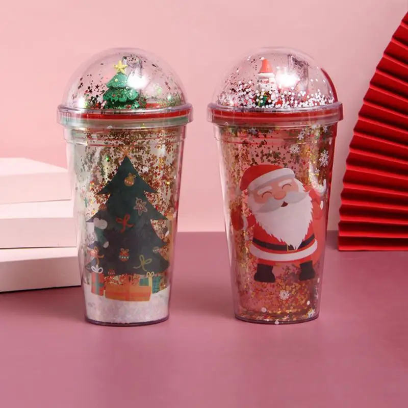 Christmas Cups Creative Micro Landscape Xmas Gift Cups Coffee Mug Reusable Protable Glitter Powder Water Bottle Straw Cup 500ml
Christmas Cups Creative Micro Landscape Xmas Gift Cups Coffee Mug Reusable Protable Glitter Powder Water Bottle Straw Cup 500ml