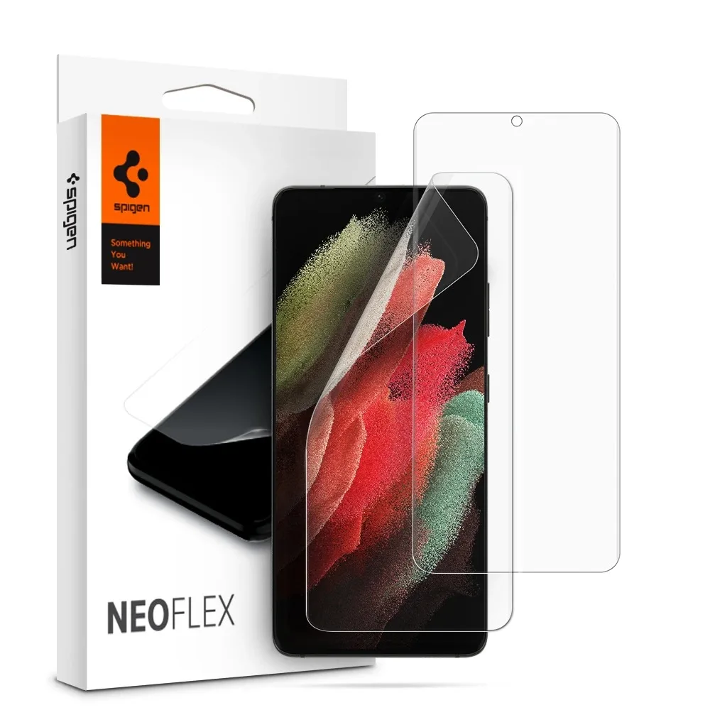 

2PC Spigen for Samsung Galaxy S21 Plus Ultra 5G Neo Flex Screen Protector Hydrogel Flim NeoFlex edge-to edge Full Coverage
