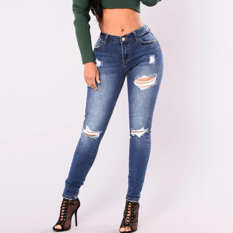 High Waist Stretch Women Pencil Skinny Jeans for Female Tapered Denim Pants Ripped Slim Fit Distressed Trousers Push Up Bottoms
High Waist Stretch Women Pencil Skinny Jeans for Female Tapered Denim Pants Ripped Slim Fit Distressed Trousers Push Up Bottoms