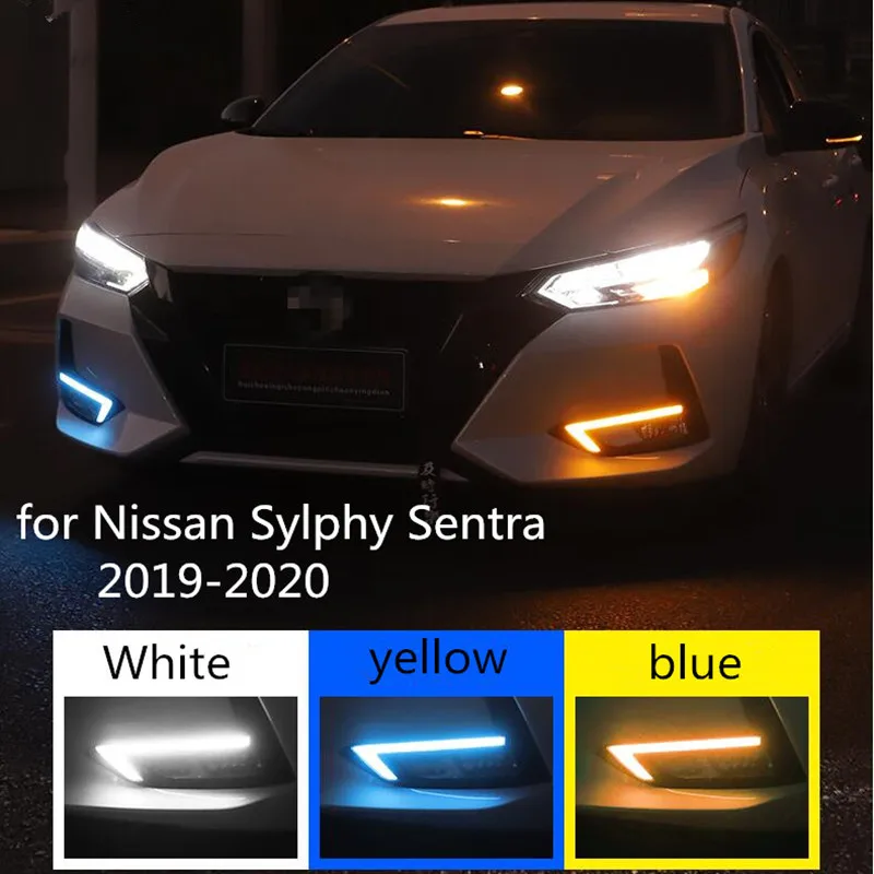 3 цвета СВЕТОДИОДНЫЙ DRL Дневной светильник для Nissan Sylphy Sentra 2019 2020 дневные ходовые