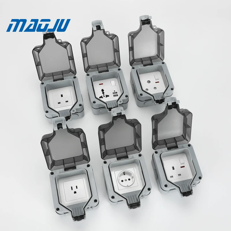 Outdoor Weatherproof Waterproof Socket Switch Box Enclosure Electrical Power Wall Socket UK British Germany EU European 13A 16A
Outdoor Weatherproof Waterproof Socket Switch Box Enclosure Electrical Power Wall Socket UK British Germany EU European 13A 16A