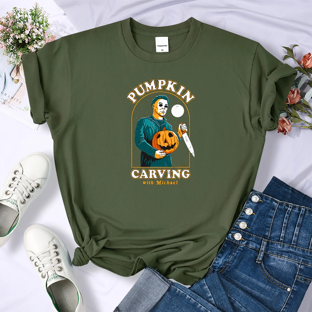 Carving With Michael Print Woman t-shirt Spring Summer High Quality Clothes Comfortable Cotton Tshirt Casual Brand T Shirt Women
Carving With Michael Print Woman t-shirt Spring Summer High Quality Clothes Comfortable Cotton Tshirt Casual Brand T Shirt Women