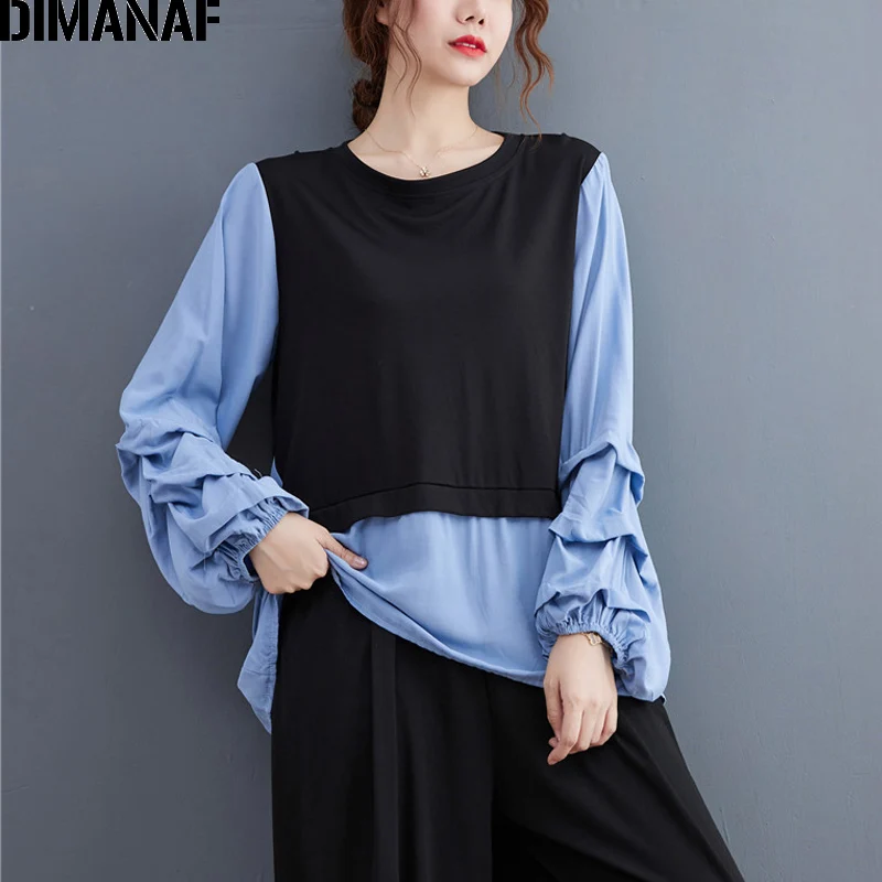 Женская Повседневная Туника DIMANAF, свободная хлопковая рубашка черного цвета с длинным рукавом, топ большого размера для осени
Женская Повседневная Туника DIMANAF, свободная хлопковая рубашка черного цвета с длинным рукавом, топ большого размера для осени