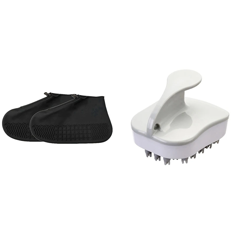 1 Pair Waterproof Shoe Covers Shoe Covers For Silicone Non-Slip Black L & 1 Pcs Scalp Massage Hair Washing Comb(Gray)
1 Pair Waterproof Shoe Covers Shoe Covers For Silicone Non-Slip Black L & 1 Pcs Scalp Massage Hair Washing Comb(Gray)