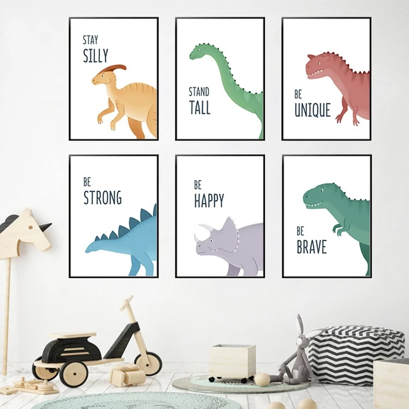 Cute Cartoon Animal Dinosaur Nursery Canvas Painting Posters Wall Art Decorative Pictures Prints Home Decor for Kids Baby Room
Cute Cartoon Animal Dinosaur Nursery Canvas Painting Posters Wall Art Decorative Pictures Prints Home Decor for Kids Baby Room