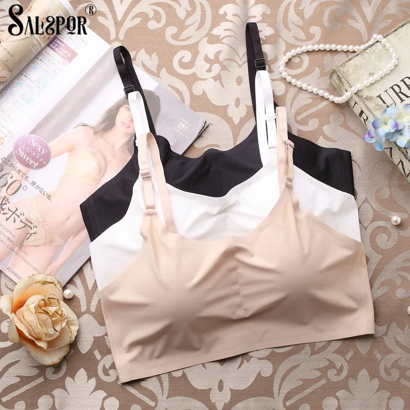 SALSPOR Seamless Sling Bra Ice Silk One-Piece Wireless Lingerie Comfortable Skin Non-Slip Shoulder Strap Solid Underwear
SALSPOR Seamless Sling Bra Ice Silk One-Piece Wireless Lingerie Comfortable Skin Non-Slip Shoulder Strap Solid Underwear