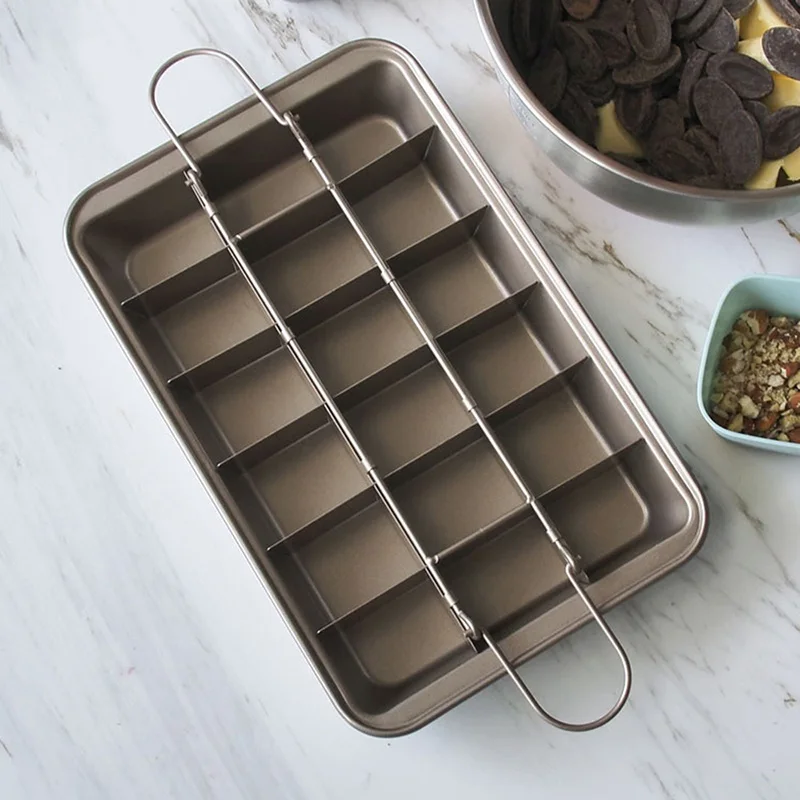 Professional Bakeware 18 Cavity Baking Tools Easy Cleaning Square Lattice Baking Tools Easy Cleaning Brownie Baking Pan new 
Professional Bakeware 18 Cavity Baking Tools Easy Cleaning Square Lattice Baking Tools Easy Cleaning Brownie Baking Pan new