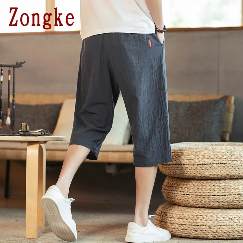 Zongke Chinese Style Linen Pants Men Clothing Calf-Length Sweatpants Men Japanese Streetwear Men Pants M-5XL 2021 New Arrival
Zongke Chinese Style Linen Pants Men Clothing Calf-Length Sweatpants Men Japanese Streetwear Men Pants M-5XL 2021 New Arrival