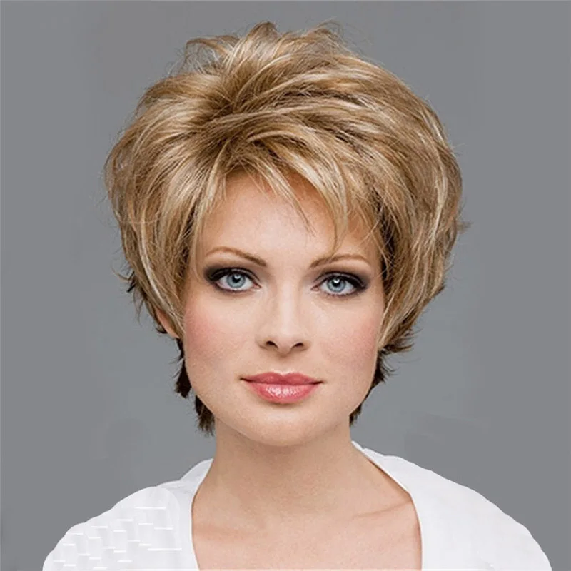 Short Blonde Straight Wig with Bangs Looking Natural Synthetic Wig Heat Resistant Fiber Wigs For Women Daily Party Use
Short Blonde Straight Wig with Bangs Looking Natural Synthetic Wig Heat Resistant Fiber Wigs For Women Daily Party Use