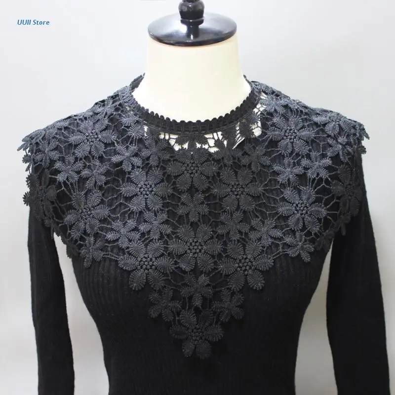 XX9D Luxury Embroidered Floral Lace Neckline Fake Collar Dress Shawl Applique Wedding Bridal Scarf Shrug Cape Patches Decorative
XX9D Luxury Embroidered Floral Lace Neckline Fake Collar Dress Shawl Applique Wedding Bridal Scarf Shrug Cape Patches Decorative