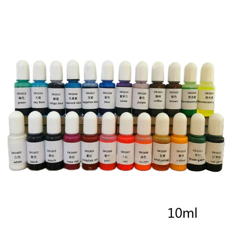 24 Colors Crystal Epoxy Pigment UV Resin Dye DIY Jewelry Colorant Art Crafts Coloring Drying Color Mixing Liquid Decor
24 Colors Crystal Epoxy Pigment UV Resin Dye DIY Jewelry Colorant Art Crafts Coloring Drying Color Mixing Liquid Decor