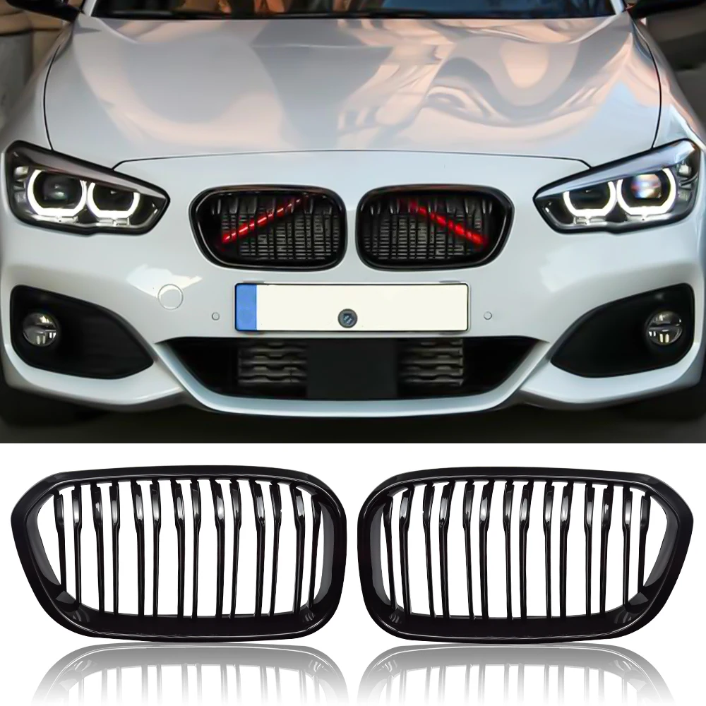 Modified For 1 Series F20 LCI 120i Grills 2015 2016 2017 2018 Glossy Black Double Slat Line Front Racing Grill Kidney Grille
Modified For 1 Series F20 LCI 120i Grills 2015 2016 2017 2018 Glossy Black Double Slat Line Front Racing Grill Kidney Grille