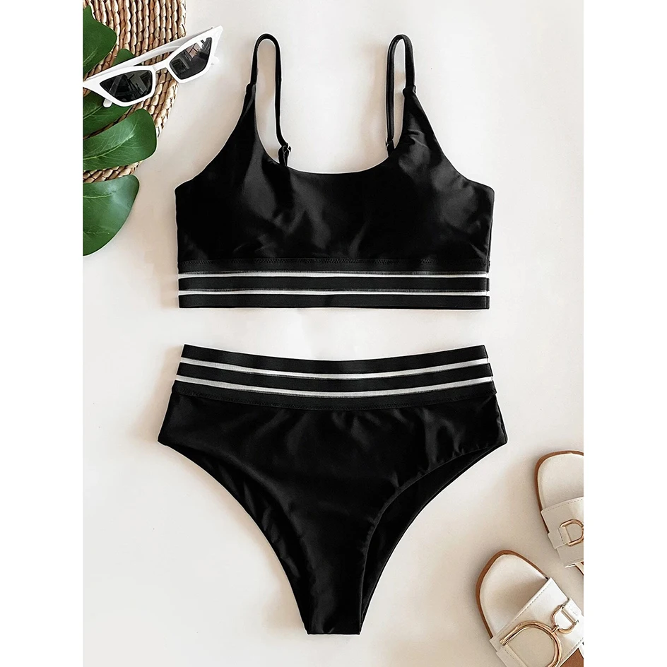 Bathing Suit High Waist Women's Bikini Print Set Swimsuit Net yarn Filled Bra Swimwear Beachwear Bather women bikinis 2021 mujer 
Bathing Suit High Waist Women's Bikini Print Set Swimsuit Net yarn Filled Bra Swimwear Beachwear Bather women bikinis 2021 mujer