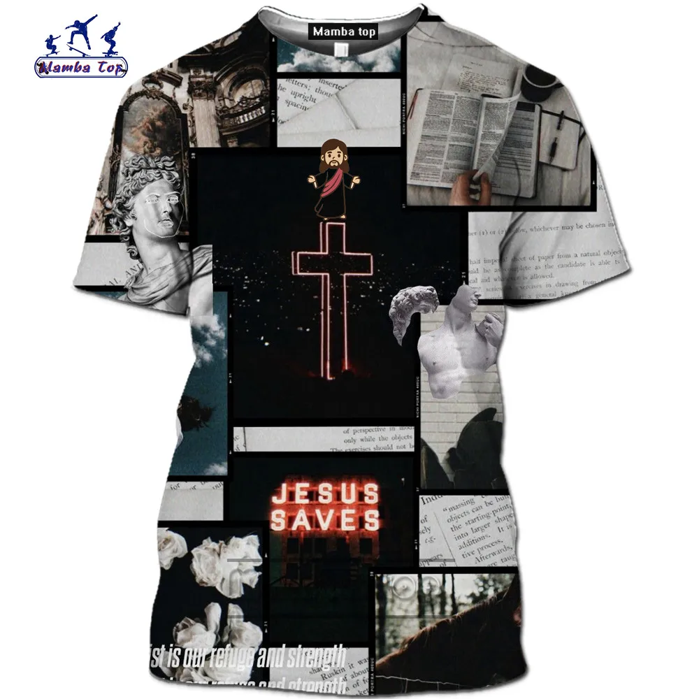 Mamba Top Christ Jesus Shirt Men Religion God 3D Print Anime Fashion Hip Pop Summer Short Sleeve Manga Harajuku Homme Streetwear
Mamba Top Christ Jesus Shirt Men Religion God 3D Print Anime Fashion Hip Pop Summer Short Sleeve Manga Harajuku Homme Streetwear