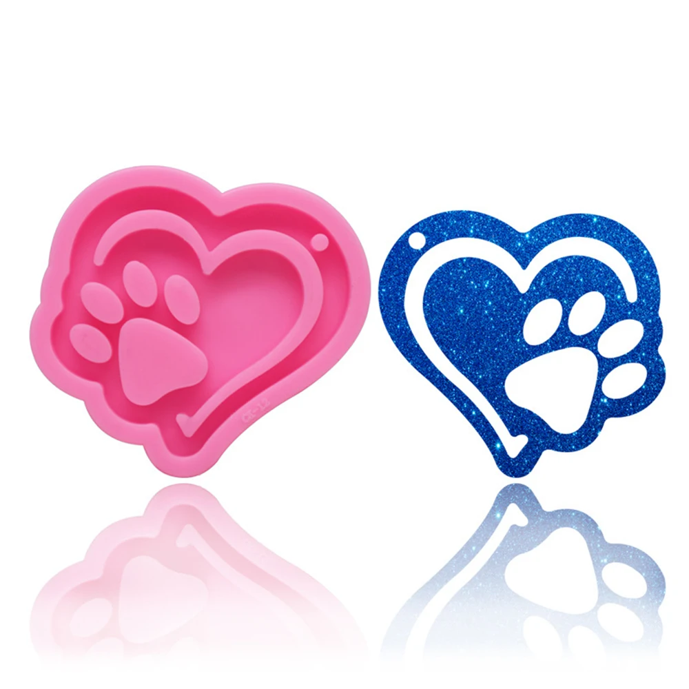 Fashion Shiny Silicone Mold Pink Heart-shaped Bear Paw Silicone Mold For Diy Keychain Mold Fondant Cake Decoration Tool
Fashion Shiny Silicone Mold Pink Heart-shaped Bear Paw Silicone Mold For Diy Keychain Mold Fondant Cake Decoration Tool