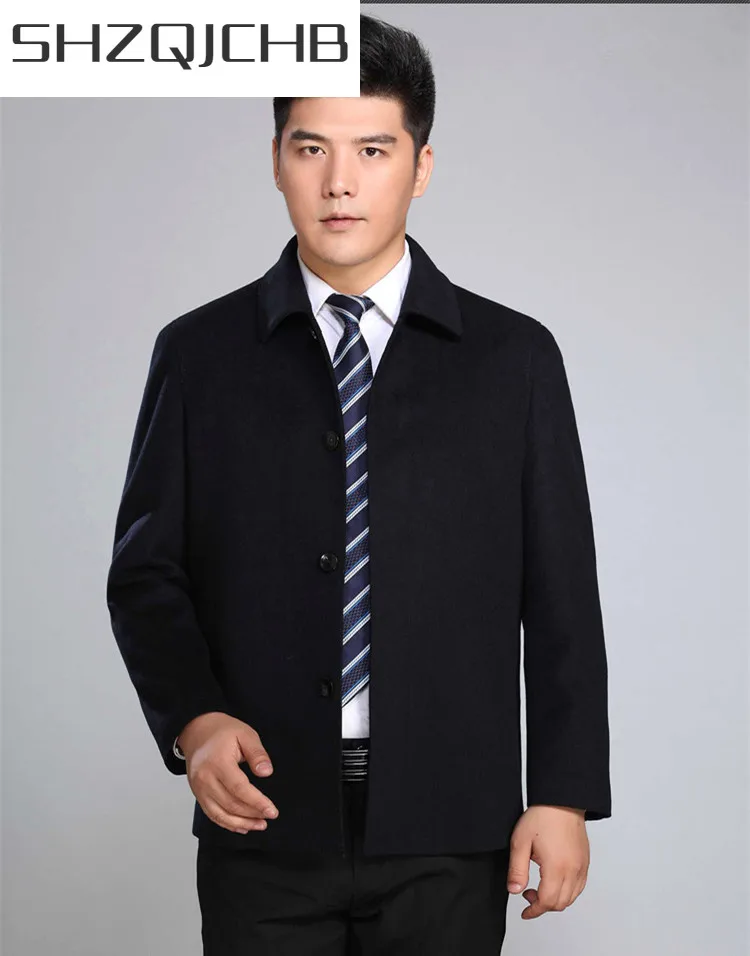 SHZQ Winter Men's Woolen Jackets Turn-down Collar Men Wool Coat Middle aged Wool & Blends Casual Male Casaco Masculino HH145
SHZQ Winter Men's Woolen Jackets Turn-down Collar Men Wool Coat Middle aged Wool & Blends Casual Male Casaco Masculino HH145