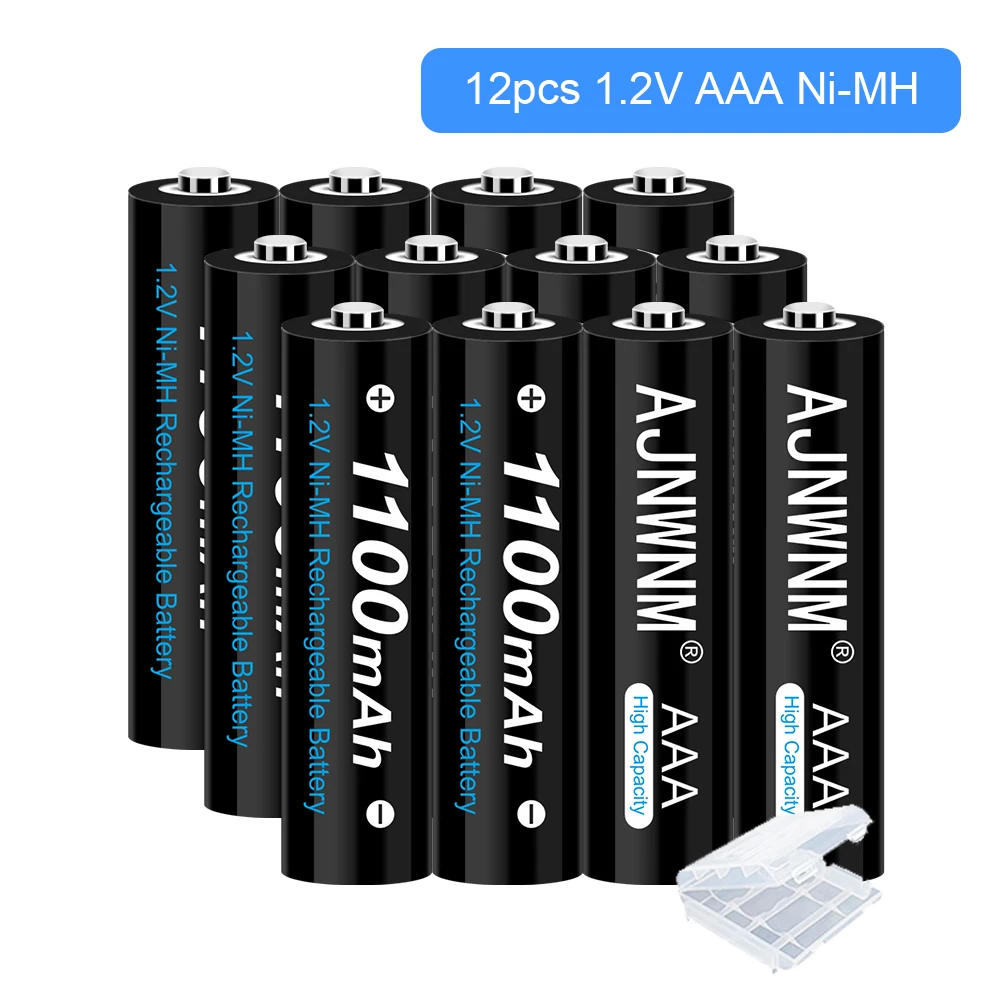 AJNWNM 1.2V Ni-Mh AAA Rechargeable Battery 1100mah 1.2v nimh AAA Battery for Flashlight Cameras Rechargeable Battery AAA
AJNWNM 1.2V Ni-Mh AAA Rechargeable Battery 1100mah 1.2v nimh AAA Battery for Flashlight Cameras Rechargeable Battery AAA