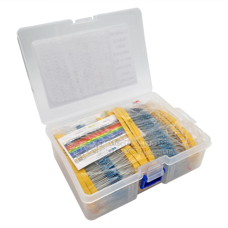2600pcs/lot 130 Values 1/4W 0.25W 1% Metal Film Resistors Assorted Pack Kit Set Lot Resistors Assortment Kits Fixed resistor
2600pcs/lot 130 Values 1/4W 0.25W 1% Metal Film Resistors Assorted Pack Kit Set Lot Resistors Assortment Kits Fixed resistor