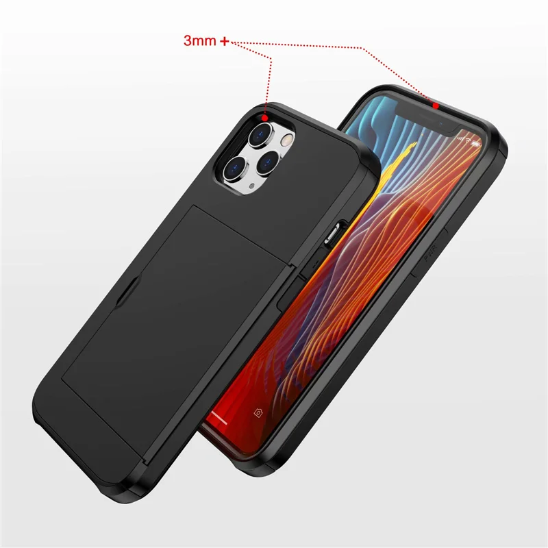 For iphone 11 12 Pro Max X XS XR Case Hybrid Tough Armor Slide Card Slots Wallet Holder Cover for iphone12 mini Shockproof Coque
For iphone 11 12 Pro Max X XS XR Case Hybrid Tough Armor Slide Card Slots Wallet Holder Cover for iphone12 mini Shockproof Coque