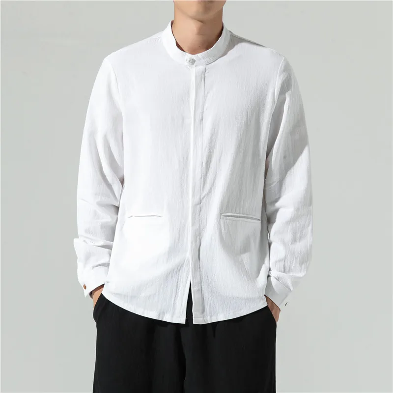 Китайский костюм с длинными рукавами; Сезон весна-осень; Свободная размера плюс Повседневная рубашка 2021 Wu Tang Китай пальто мужская одежда во... 
Китайский костюм с длинными рукавами; Сезон весна-осень; Свободная размера плюс Повседневная рубашка 2021 Wu Tang Китай пальто мужская одежда во...