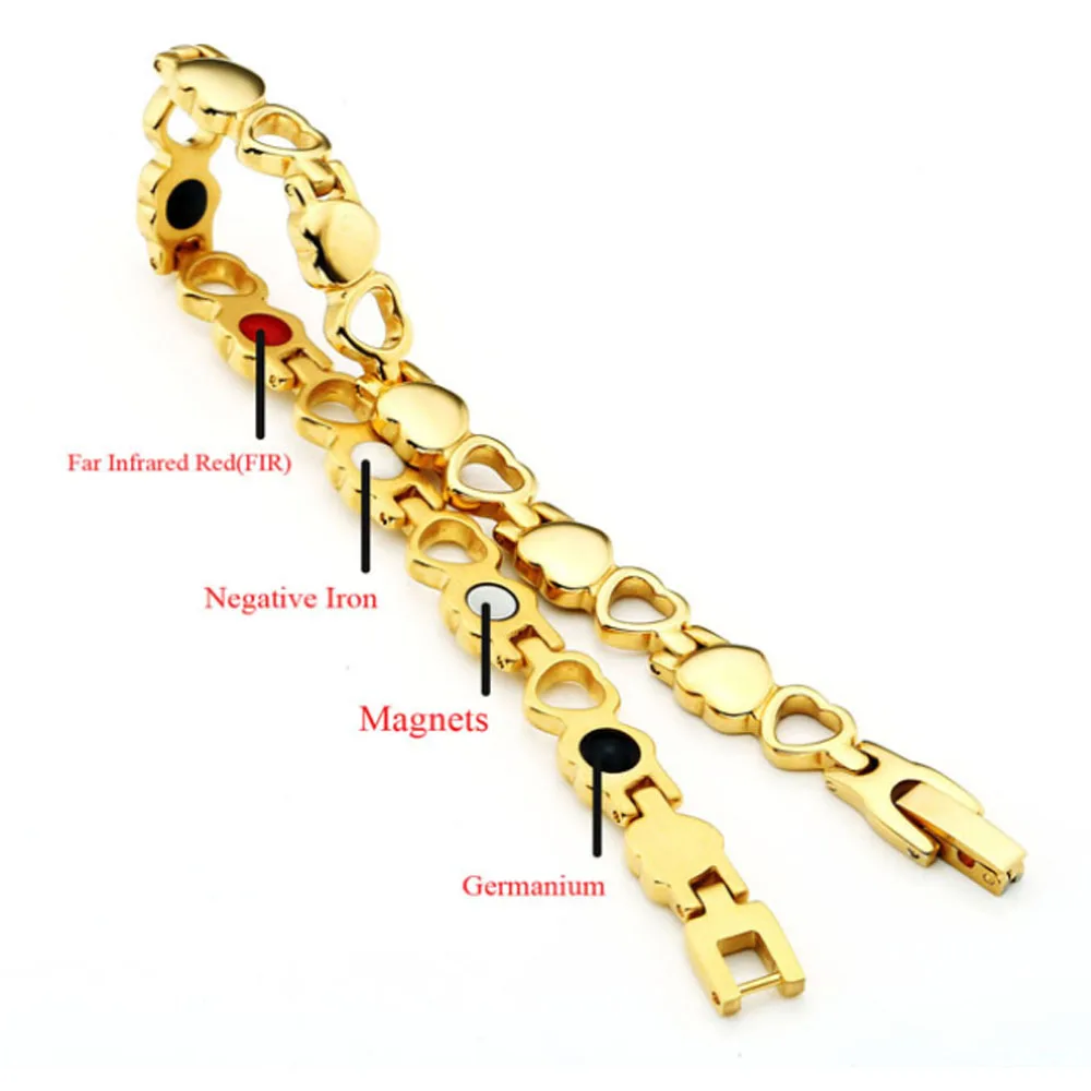 Ayliss 4 in 1 Steel Heart Love Healthy Care Magnetic 8.2" Bracelet Bangles Heart Stainless Steel Women Female Fashion Jewelry
Ayliss 4 in 1 Steel Heart Love Healthy Care Magnetic 8.2" Bracelet Bangles Heart Stainless Steel Women Female Fashion Jewelry