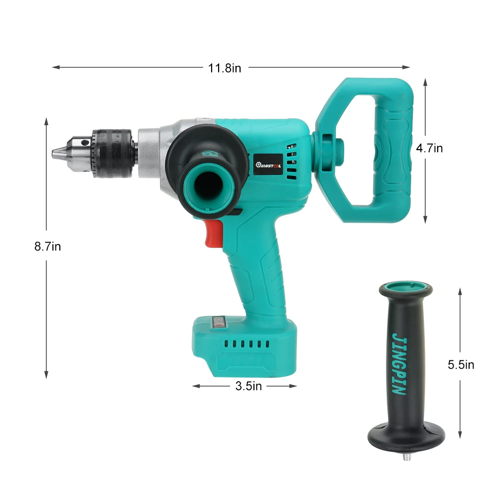 MUSTOOL Brushless Electric Drill 13mm Cordless Electric Screwdriver 1/2" Auto-locking Chuck Ice Drill for Makita 18V Power Tools 
MUSTOOL Brushless Electric Drill 13mm Cordless Electric Screwdriver 1/2" Auto-locking Chuck Ice Drill for Makita 18V Power Tools
