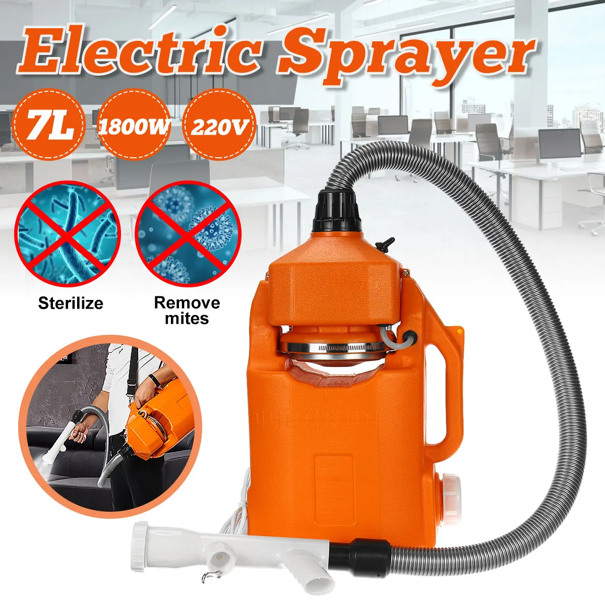 1800W ULV Fogger 7L Stock Disinfecting Fog Machine 220V Intelligent Ultra-Low Capacity ulv Cold Fogger With CE for Aale Mosquit
1800W ULV Fogger 7L Stock Disinfecting Fog Machine 220V Intelligent Ultra-Low Capacity ulv Cold Fogger With CE for Aale Mosquit