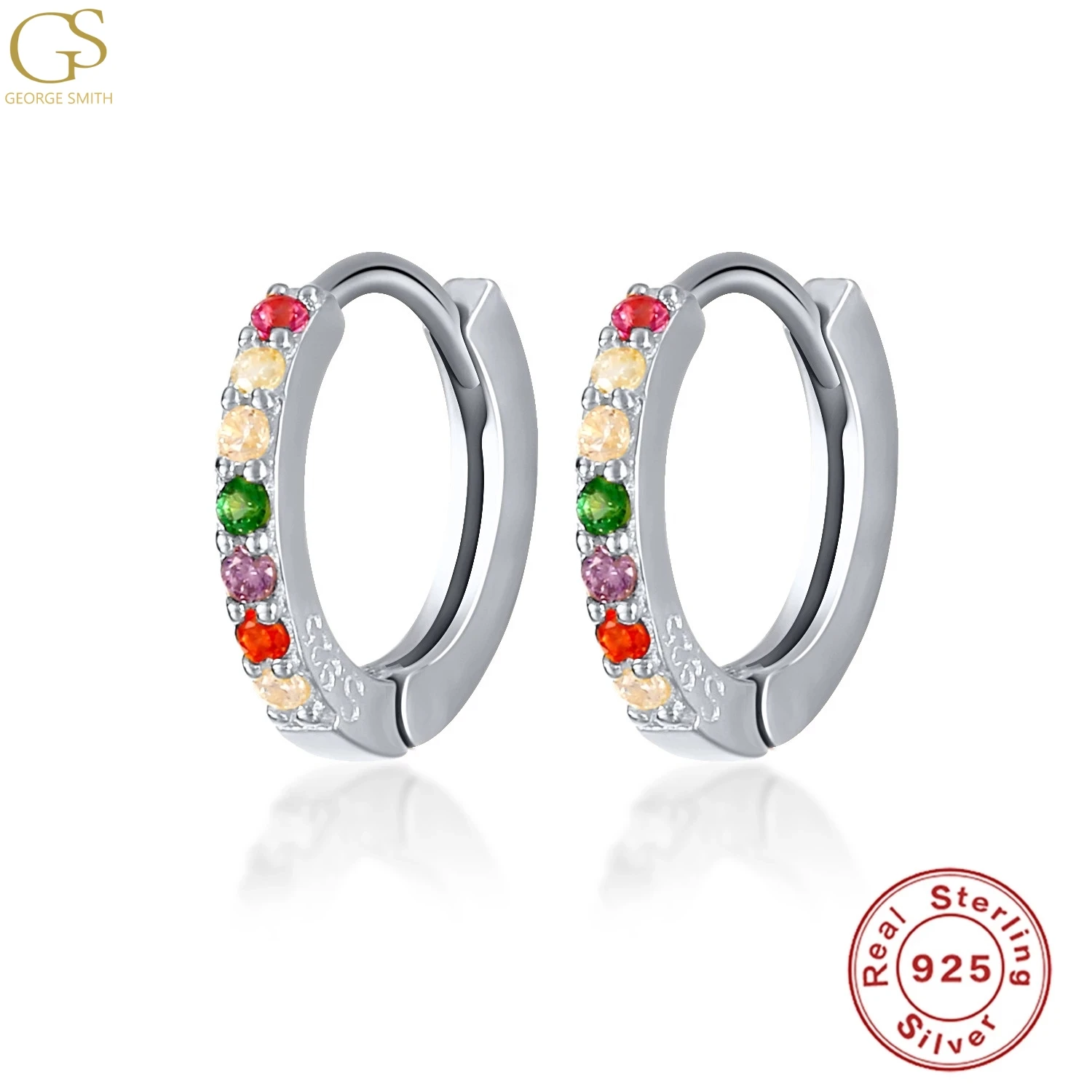 GS S925 Sterling Silver Mini Round Circle Earrings Rainbow CZ Stud Earrings for Women Gift Korean Earring Zirconia Fine Jewelry
GS S925 Sterling Silver Mini Round Circle Earrings Rainbow CZ Stud Earrings for Women Gift Korean Earring Zirconia Fine Jewelry