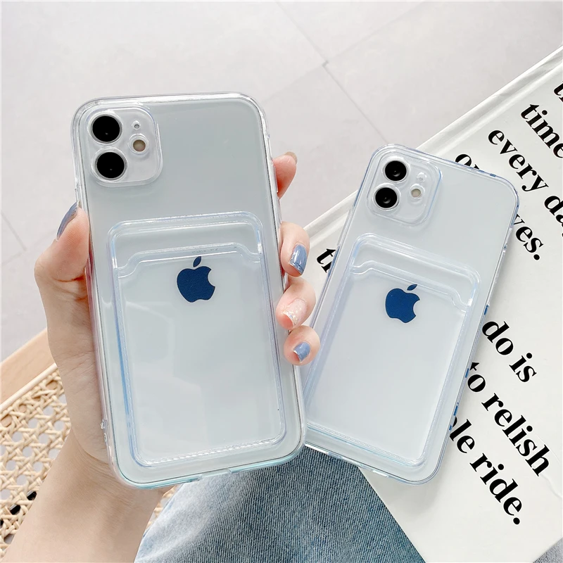 Luxury Transparent Card Holder Phone Case For iPhone 11 12 Pro Max Mini X Xs XR 7 8 Plus SE2 2020 Silicone Shockproof Soft Cover 
Luxury Transparent Card Holder Phone Case For iPhone 11 12 Pro Max Mini X Xs XR 7 8 Plus SE2 2020 Silicone Shockproof Soft Cover