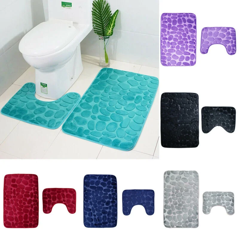 Fashion 2 Piece Bathroom Set Bath Contour Rug Anti-skid Large Carpet Lid Toilet Cover
Fashion 2 Piece Bathroom Set Bath Contour Rug Anti-skid Large Carpet Lid Toilet Cover