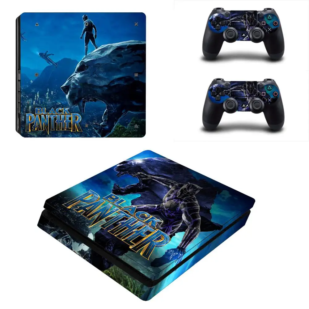 Черная пантера PS4 тонкие наклейки Play station 4 виниловые на кожу Pegatinas для playstation