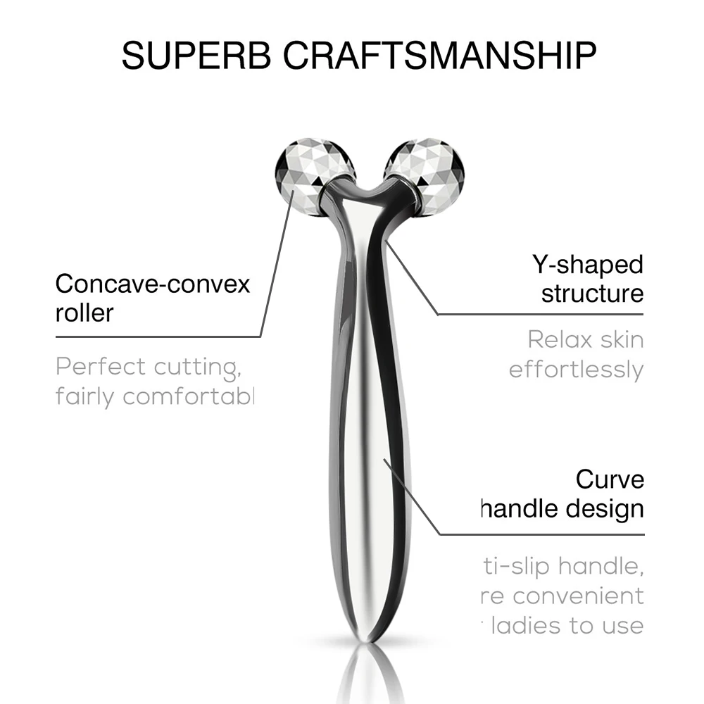 3D Roller Massager Lift Skin Tightening Wrinkle Bar360 Rotate Thin Face Facial Massage Tool Y Shape Massager
3D Roller Massager Lift Skin Tightening Wrinkle Bar360 Rotate Thin Face Facial Massage Tool Y Shape Massager