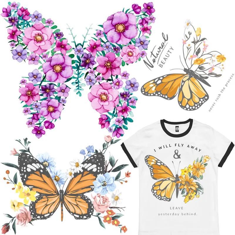 Beautiful Flower Butterfly Iron-on Transfers for Clothing Thermoadhesive Patches on Clothes Flex Fusible Patch Thermal Stickers
Beautiful Flower Butterfly Iron-on Transfers for Clothing Thermoadhesive Patches on Clothes Flex Fusible Patch Thermal Stickers