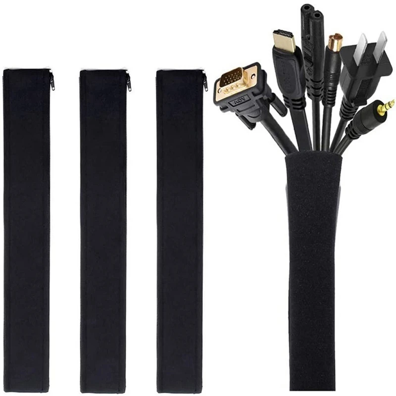 4 Pieces of Wire Organizer and Cable Concealer, Black Wire Organizer and Cable Cover
4 Pieces of Wire Organizer and Cable Concealer, Black Wire Organizer and Cable Cover
