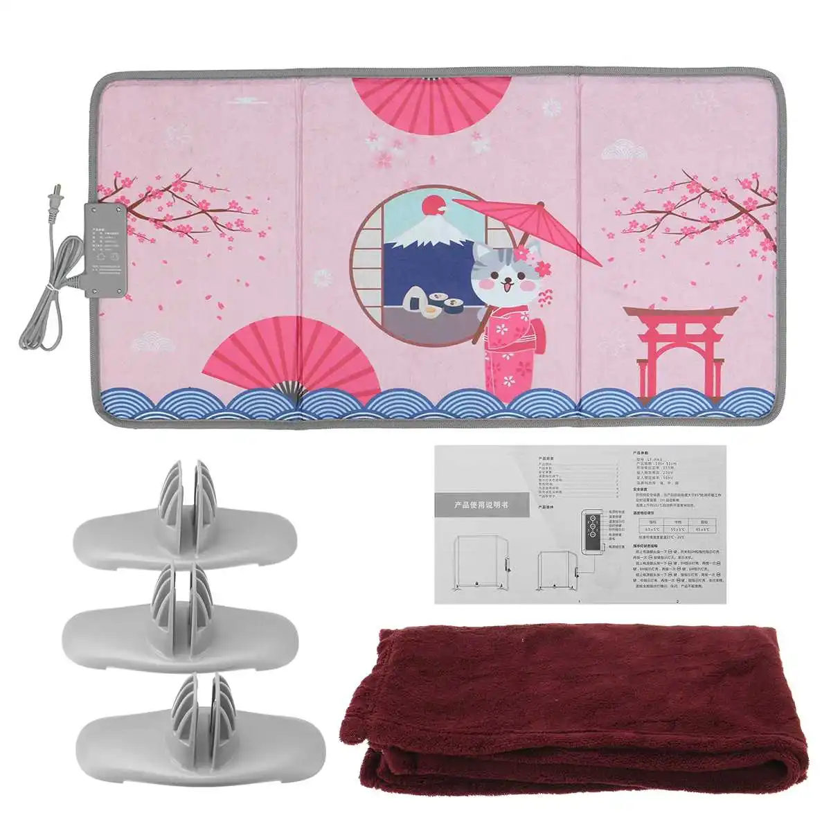 Electric Foot Warmer Adjustable Thermostat Folding Flat Space Heating Pad Office Under Desk Silence Leg Heater With Blanket
Electric Foot Warmer Adjustable Thermostat Folding Flat Space Heating Pad Office Under Desk Silence Leg Heater With Blanket