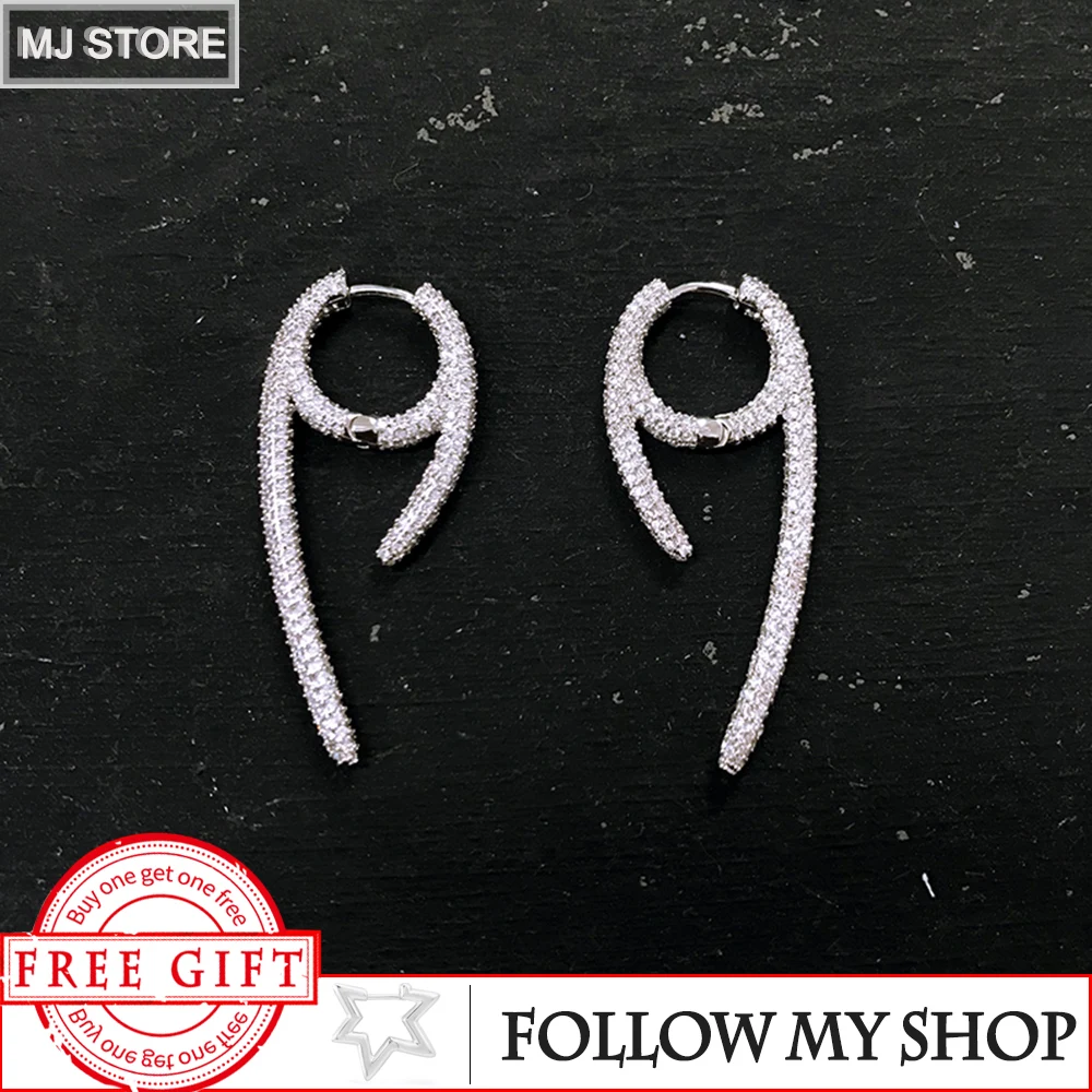 October The New 925 Sterling Silver Earrings DIVIND Series Full Zircon Spiral Hoop Earring Luxury Brand Monaco Jewelry For Women
October The New 925 Sterling Silver Earrings DIVIND Series Full Zircon Spiral Hoop Earring Luxury Brand Monaco Jewelry For Women