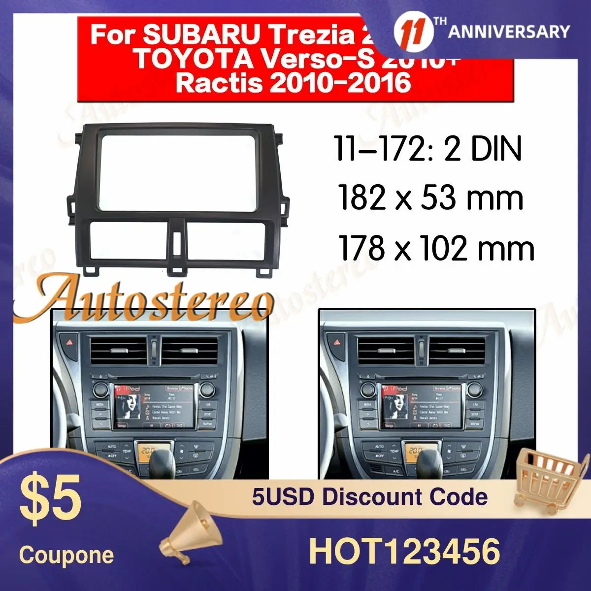 Car radio Frame Panel Auto Radio Stereo Fascia For Toyota Verso 2012 AutoStereo Interface Dash CD Trim Installation Kit
Car radio Frame Panel Auto Radio Stereo Fascia For Toyota Verso 2012 AutoStereo Interface Dash CD Trim Installation Kit