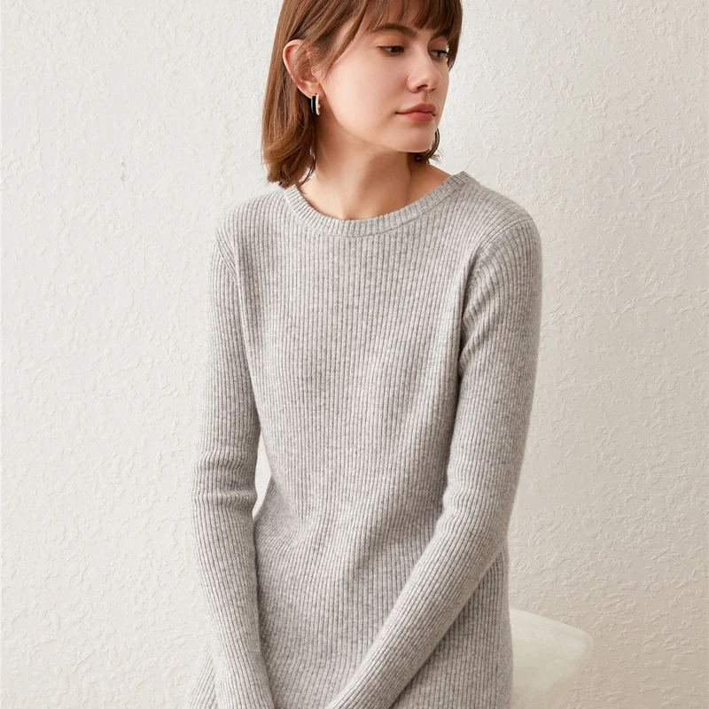 Mid-Length Sweater Women's Autumn and Winter New round Neck Dress Long Sleeve Slim Knit Wool Base Shirt Women
Mid-Length Sweater Women's Autumn and Winter New round Neck Dress Long Sleeve Slim Knit Wool Base Shirt Women