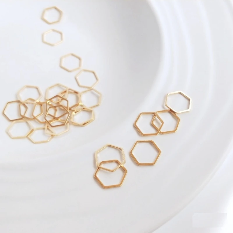 10pcs 12mm Gold Earring Findings Stainless Steel Hex Shape Connectors Ring for DIY Jewelry Accessories
10pcs 12mm Gold Earring Findings Stainless Steel Hex Shape Connectors Ring for DIY Jewelry Accessories