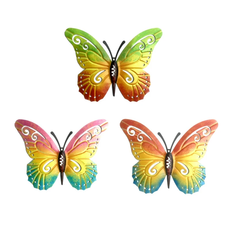 Metal Butterfly Wall Decor, 3 Pack Metal Wall Art Butterfly Decorations Hanging for Patio,Fence,Garden,Yard,Outdoor Wall 
Metal Butterfly Wall Decor, 3 Pack Metal Wall Art Butterfly Decorations Hanging for Patio,Fence,Garden,Yard,Outdoor Wall