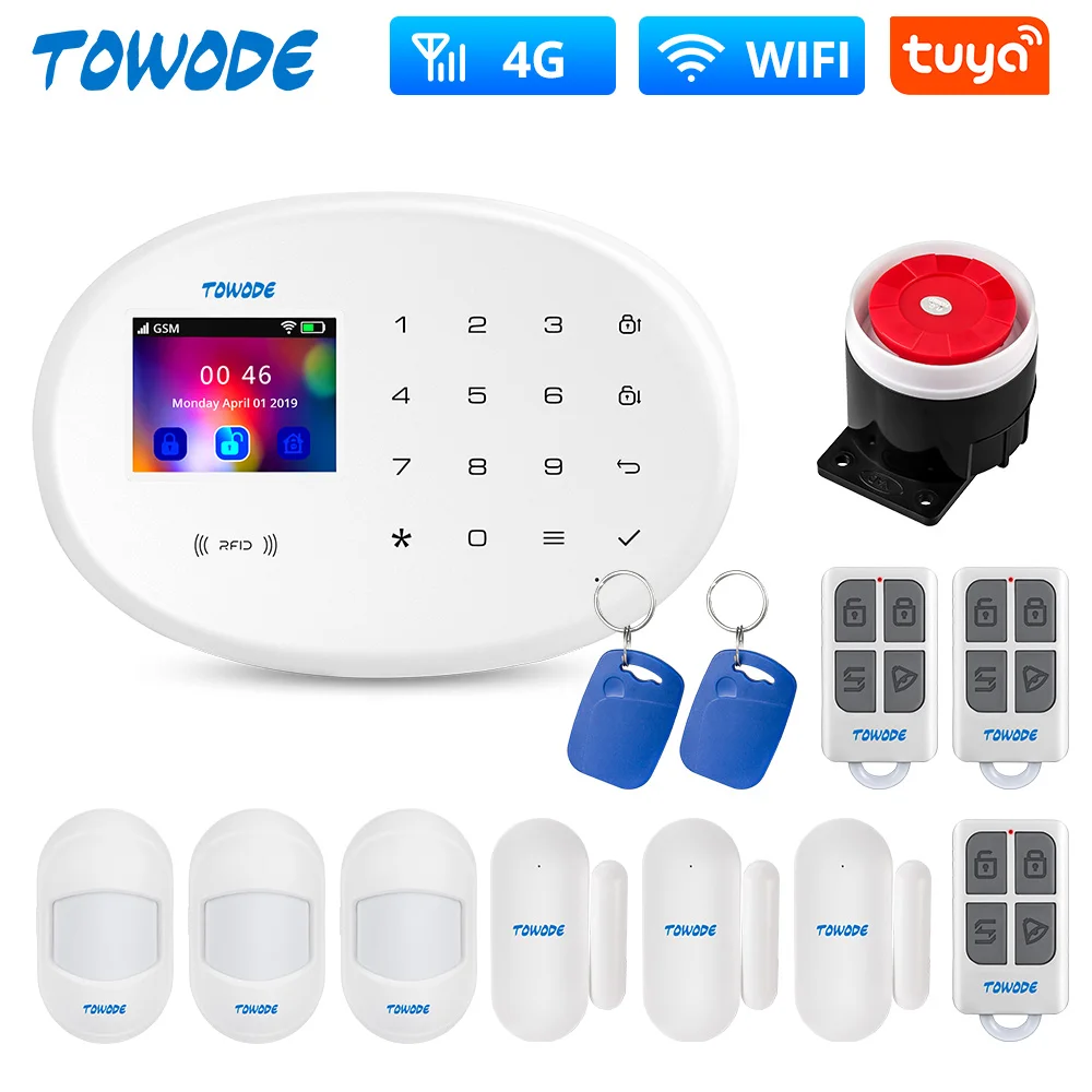 Система сигнализации TOWODE W204, Wi-Fi, GSM, 4G, умное управление через приложение
Система сигнализации TOWODE W204, Wi-Fi, GSM, 4G, умное управление через приложение
