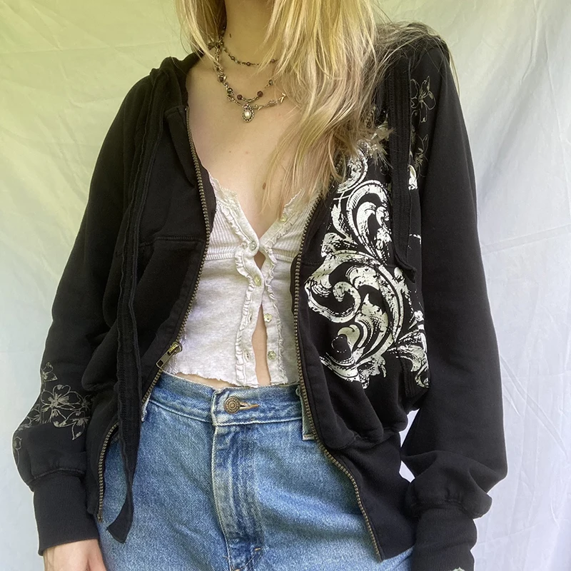 WeiYao Vintage Harajuku Grunge Hoodie Jackets Autumn Cute Streetwear Retro Fairycore Coats Casual Zip Up 90s Gothic Cloth
WeiYao Vintage Harajuku Grunge Hoodie Jackets Autumn Cute Streetwear Retro Fairycore Coats Casual Zip Up 90s Gothic Cloth