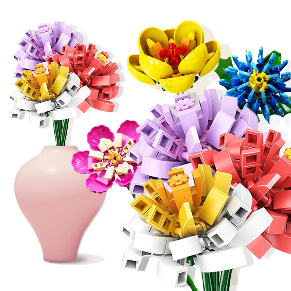 HUIQIBAO 3 Colors Common Camellia Flower Bouquet Building Blocks City MOC Imitation Plant Brick Construction Children Toys
HUIQIBAO 3 Colors Common Camellia Flower Bouquet Building Blocks City MOC Imitation Plant Brick Construction Children Toys