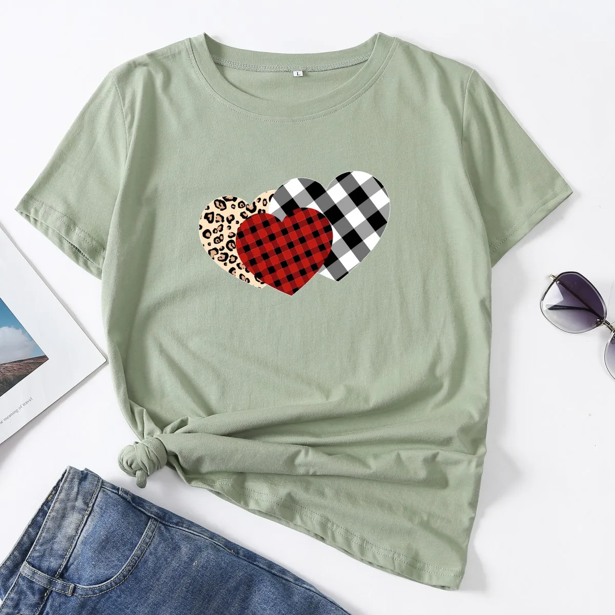 Love Hearts Heart Shape Top Woman T-Shirt Summer Tops for Women Cotton Short Sleeve T-Shirts Graphic Tee Female Shirt Clothes 
Love Hearts Heart Shape Top Woman T-Shirt Summer Tops for Women Cotton Short Sleeve T-Shirts Graphic Tee Female Shirt Clothes