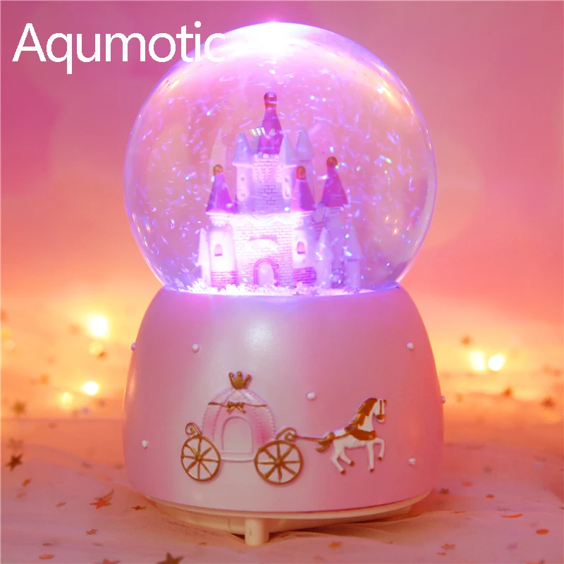 Aqumotic Castle Crystal Ball Music Box Girl Best Birthday Present Luxury Rotary Innovative Festive Colorful Lights Snowflake
Aqumotic Castle Crystal Ball Music Box Girl Best Birthday Present Luxury Rotary Innovative Festive Colorful Lights Snowflake