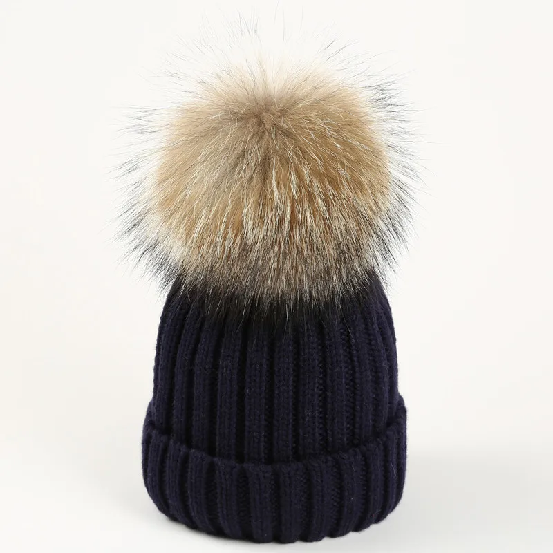 New winter Adult kids thick warm skullies beanies removable detachable Real nature fur pom poms knitting hat gorros
New winter Adult kids thick warm skullies beanies removable detachable Real nature fur pom poms knitting hat gorros