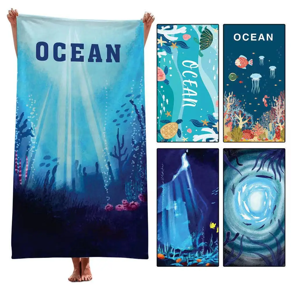 Ocean shark seabed microfiber beach towels double-sided velvet travel mat for men and women cute non-sand hippie beach mat
Ocean shark seabed microfiber beach towels double-sided velvet travel mat for men and women cute non-sand hippie beach mat