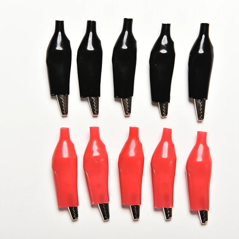 10pcs/lot 44MM Electrical Metal Alligator Clip Crocodile Clamp for Testing Probe Meter Black and Red with Plastic Boot
10pcs/lot 44MM Electrical Metal Alligator Clip Crocodile Clamp for Testing Probe Meter Black and Red with Plastic Boot
