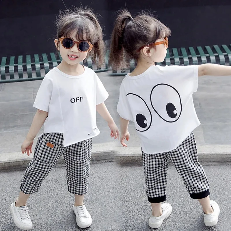 Summer Pure Cotton Girls Sets Western Style Baby Clothing 2021 New Fashion Korean Casual Short-Sleeved Children's Two-Piece Suit
Summer Pure Cotton Girls Sets Western Style Baby Clothing 2021 New Fashion Korean Casual Short-Sleeved Children's Two-Piece Suit